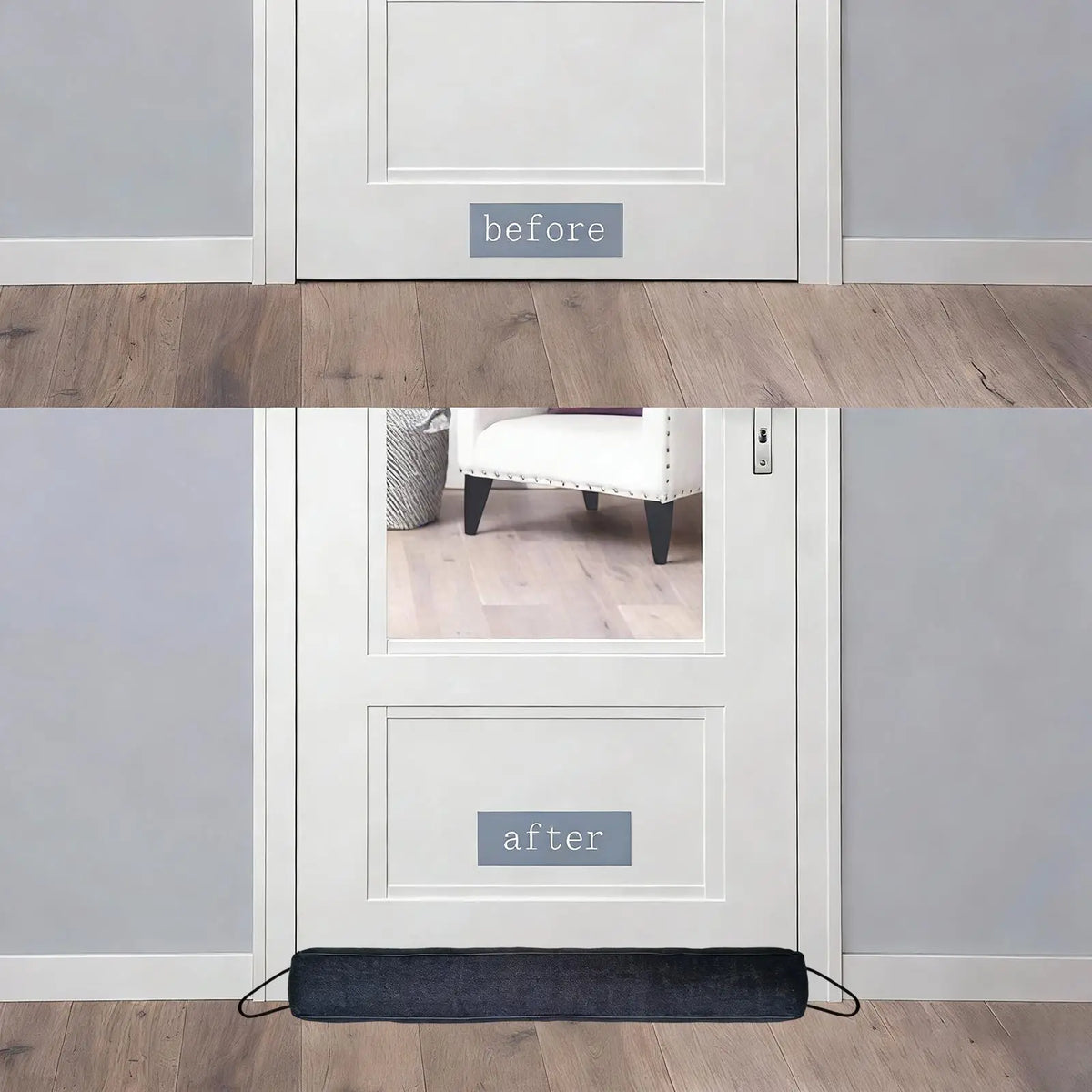 Polyester PP Cotton Door Draft Stopper Heavy Duty Noise Blocker Easy Install for Home Essential Door Seal Quake