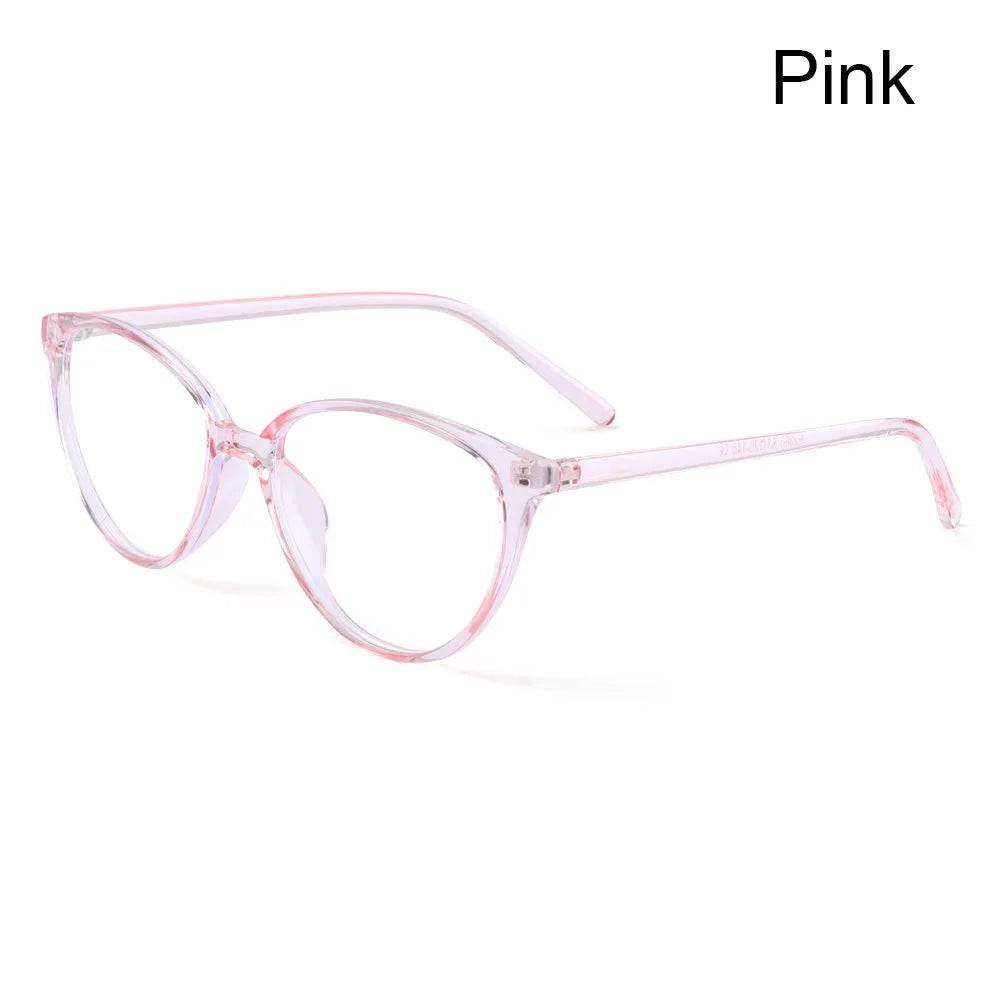 New Anti Blue Light Glasses Computer Goggles Fashion Clear PC Frame Eyeglasses Blue Rays Blocking Eyewear Vision Care Glasses Quake pink