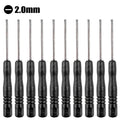10Pcs Portable Small Mini Screwdriver Slotted Cross Phone Repair Tool Screwdrivers Black 2mm 3mm Disassembly Screwdriver Quake One Word 2.0mm