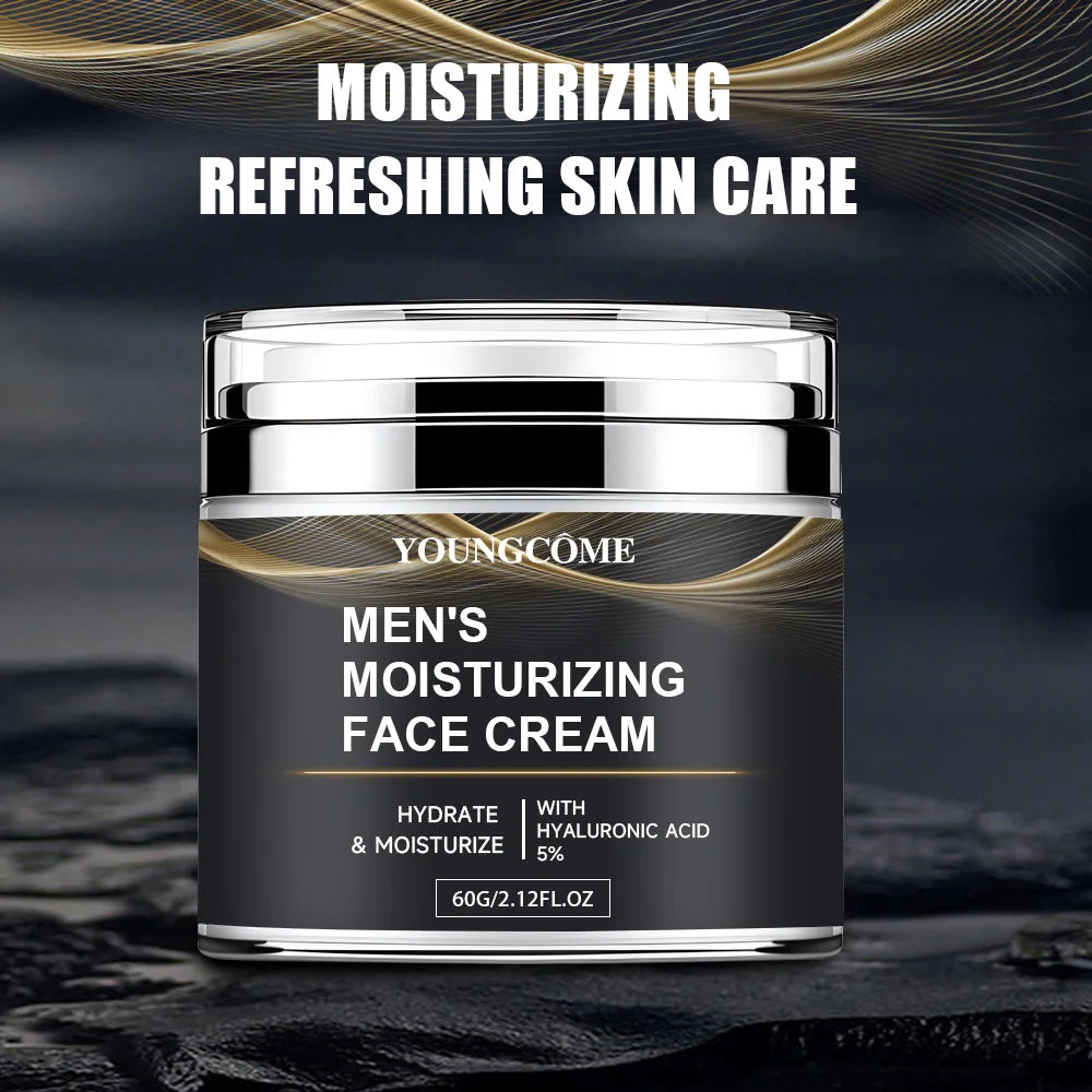 Men's Collagen moisturizing cream with retinol and vitamins, refreshing and hydrating, improves skin elasticity, day and night Quake
