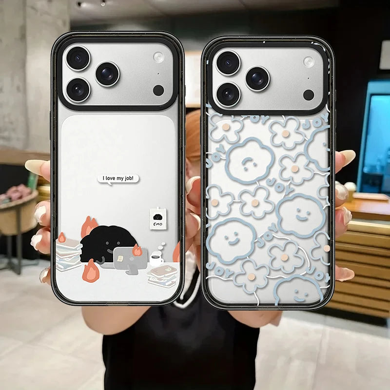 6082521 Impact Black Border Magnetic Phone Case Cover for IPhone 12 13 14 15 16 17 18 Pro Max Case Quake