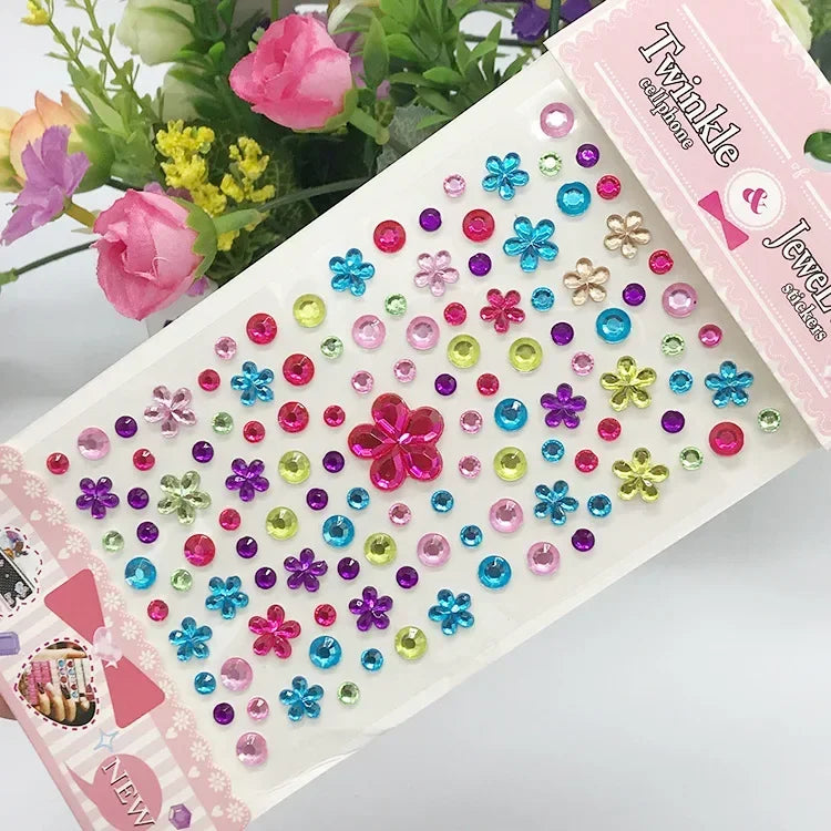 Rhinestone Crystal Face Stickers – DIY Gem Makeup Decor