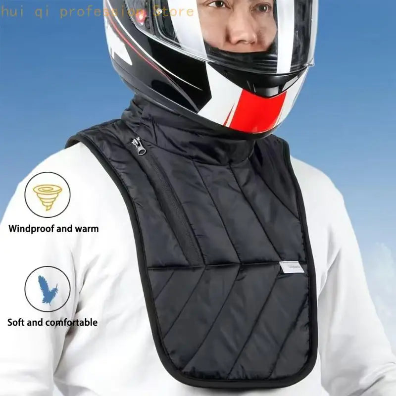 Motorcycle Riders Thermal Vest Soft Fleece Lining Windproof Neck Cover Cold Weather Cycling Snow Sports Accessory H8WE Quake