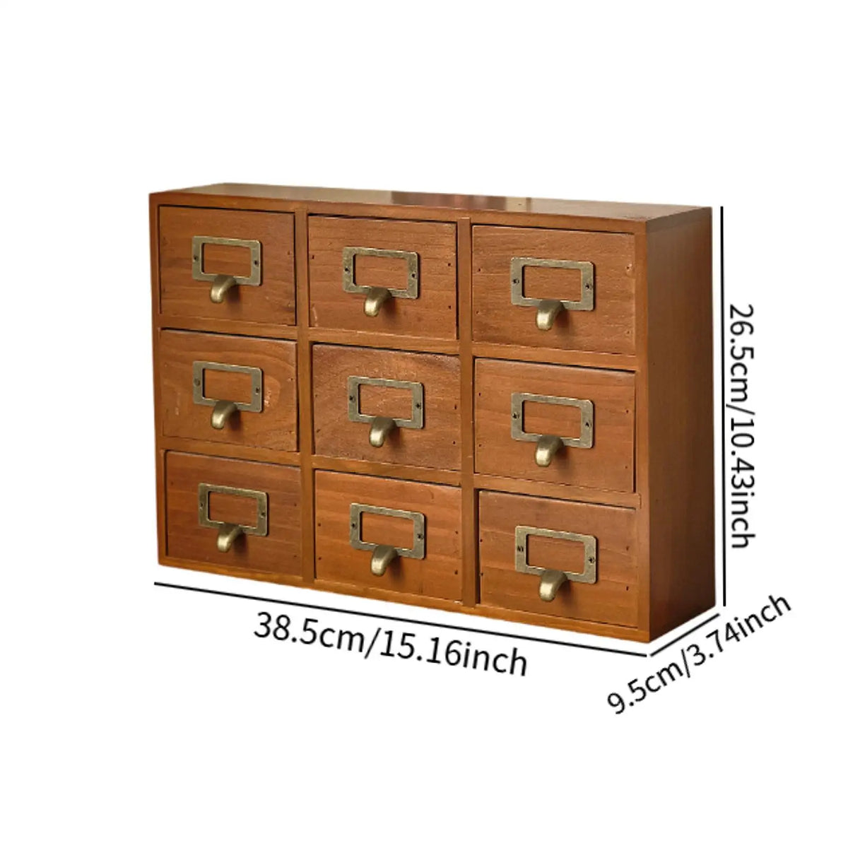 Wooden Storage Box Decorative Boxes Office Drawer Organizer Rustic Dresser for Cabinet Living Room Vanity Countertop Daily Use Quake