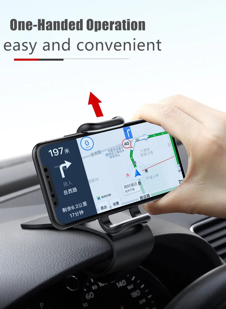 Multi-Functional Universal Car Mobile Phone Holder Easy Clip Mount Stand Panel Dashboard GPS Navigation Bracket Holder For Phone Quake