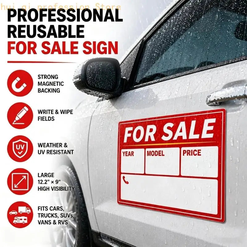 Writable Auto Sign with Year Model Price Phone Display Board H8WE Quake