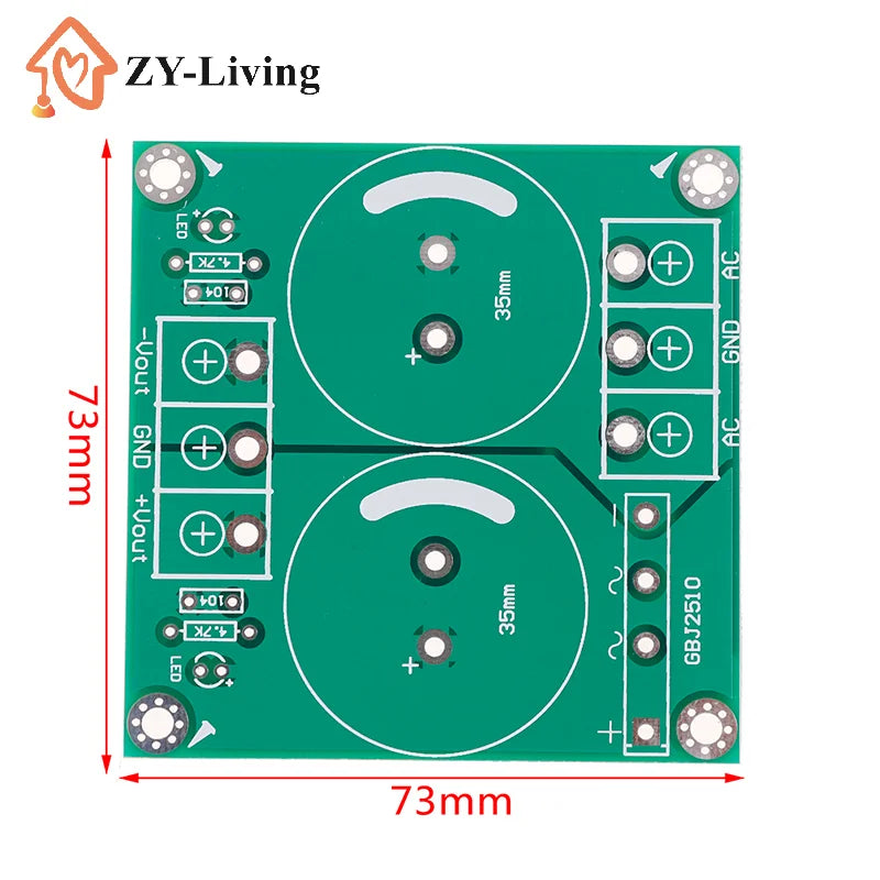 1/3PCS 25A Single AC-DC Audio Amplifier Rectifier Filter Power Supply Board Bare PCB Quake