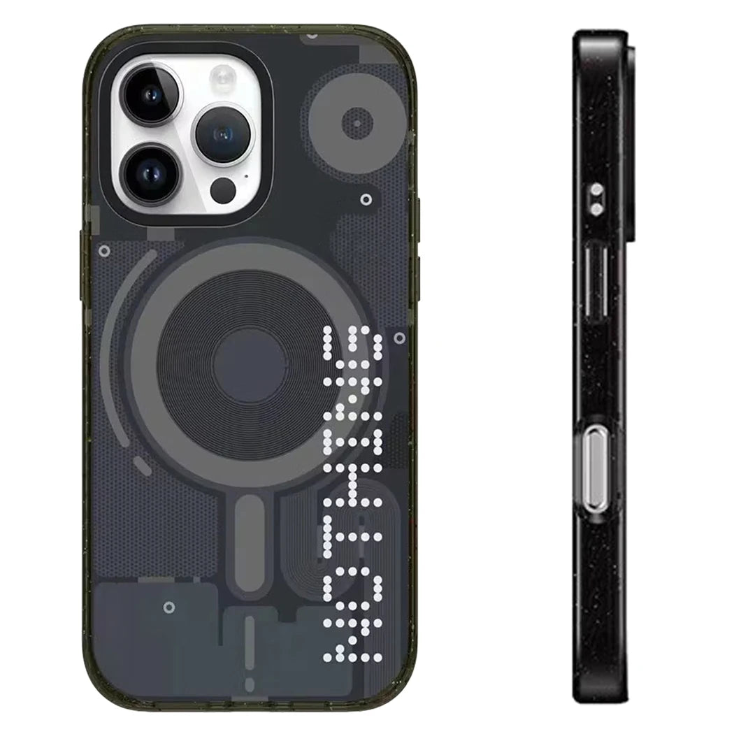 6092095 Impact Black / White Border Magnetic Case: Compatible with IPhone 18 17 16 15 14 13 Pro Max 18Pro Quake impact (MagSafe) 1 iPhone 14 Plus
