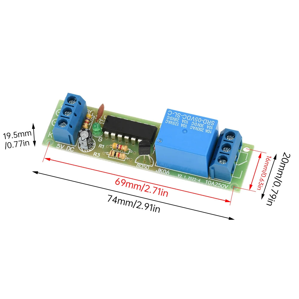 DC 5V Flip-Flop Latch Relay Module 1 Channel Bistable Self-locking Switch High Level Trigger Board Quake
