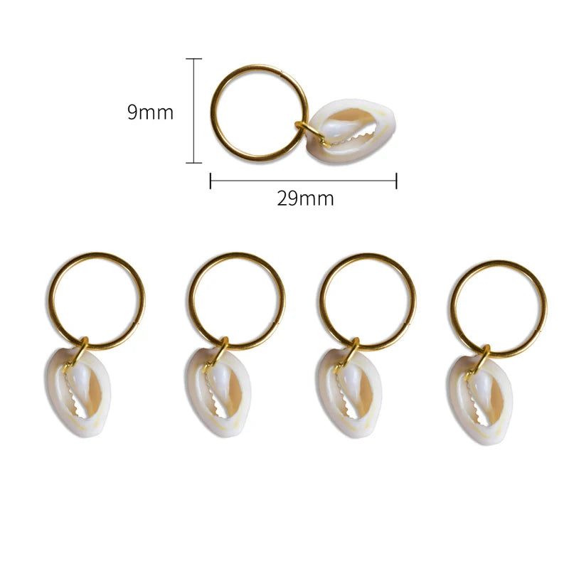 Star Dreadlock Beads Cuffs & Rings 5-Pack | Braid Hair Jewelry