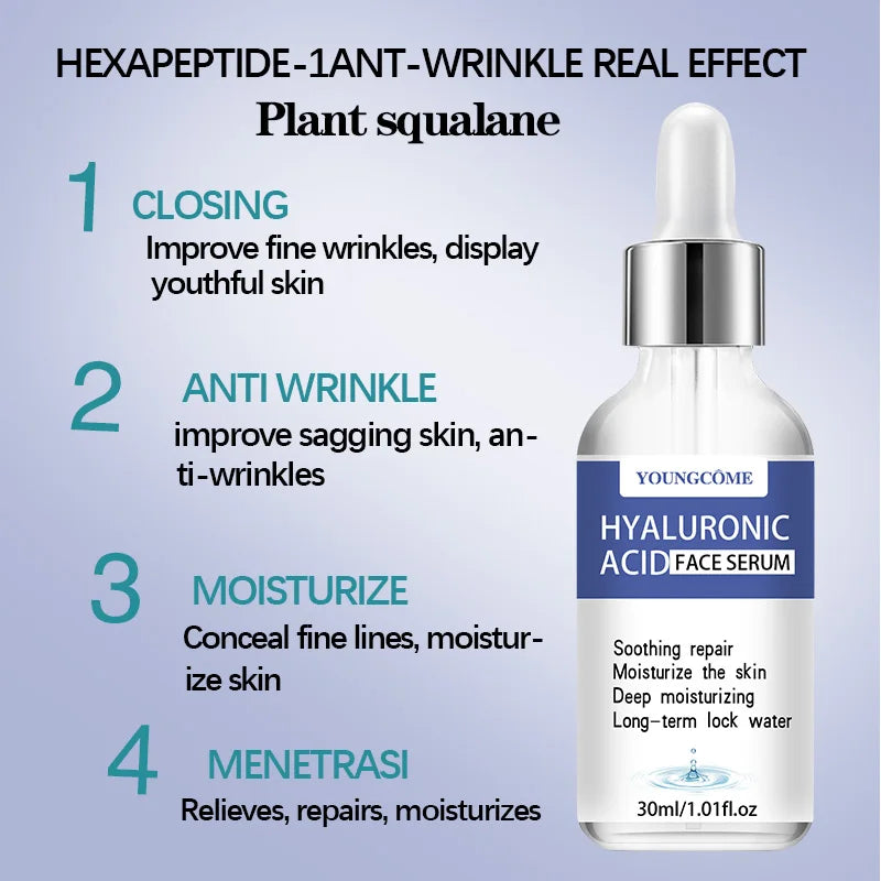 Anti Wrinkle Aging FaceLift Tightening Moisturizing Facial SkinEssence Liquid LiftingFirming Exfoliating Hyaluronic Acid Facial Quake