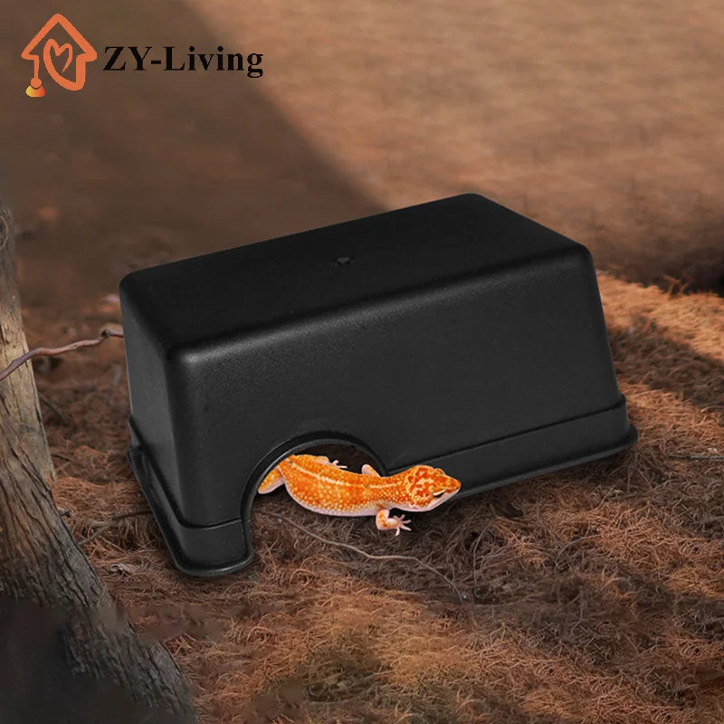 Reptile Hiding Cave Turtle Lizard Snake Hide Rest Cave Reptiles Toys Basking Hide Habitat Aquarium Landscaping Terrarium Decor Quake