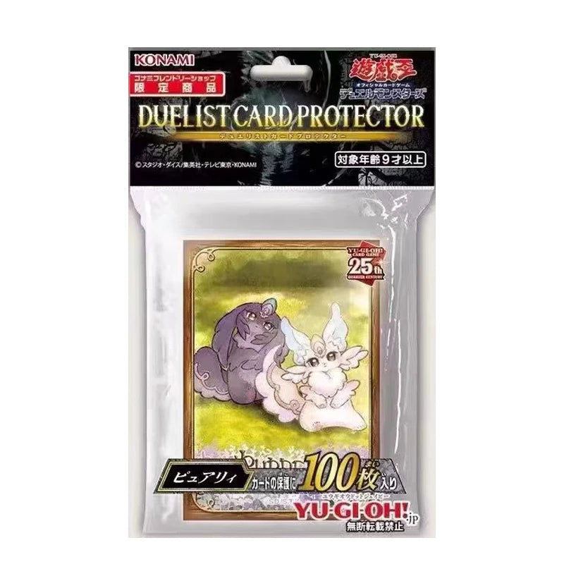 Official Yu-Gi-Oh! Card Sleeves 100PCS 63x90mm Standard Size Cute Plush Design Protective Covers Duelist Collection Kids Gift Quake