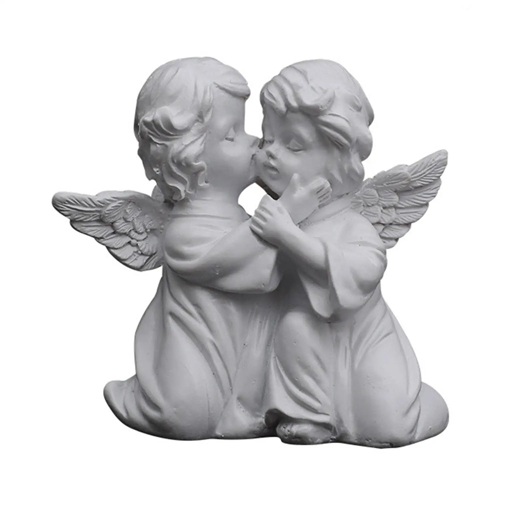 Modern Angel Candle Holder Statue Resin Cherub Shelf Sculpture for Office Ornaments and Decor Quake