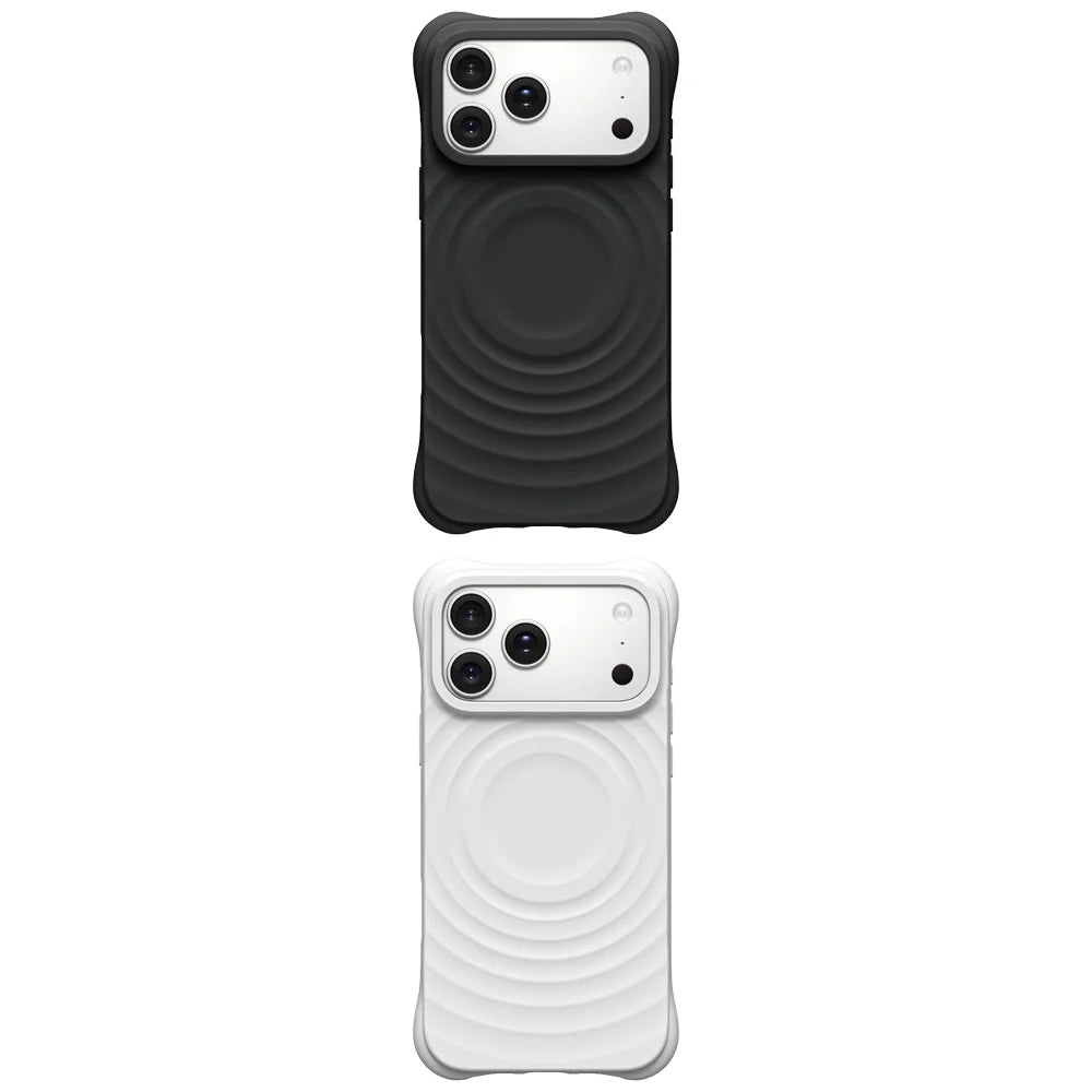 608232 Wave Magnetic Phone Cover for IPhone 13 14 15 16 17 18 Pro Max Case for IPhone 18Pro Quake