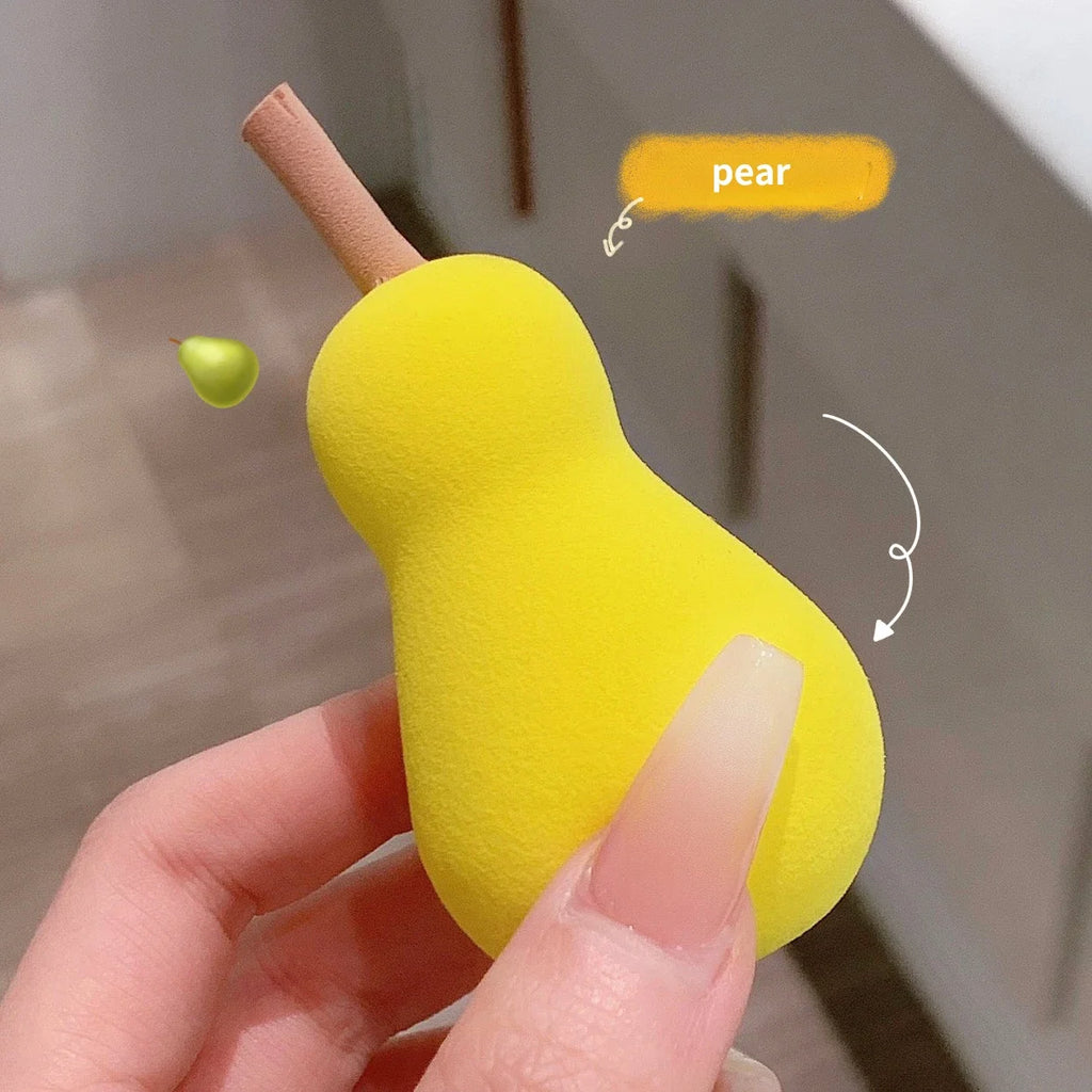 Fruit Shaped Cosmetic Puff with Storage Box for Women Face Foundation Powder Sponge Cosmetic Puff Make Up Sponge Makeup Tools Quake