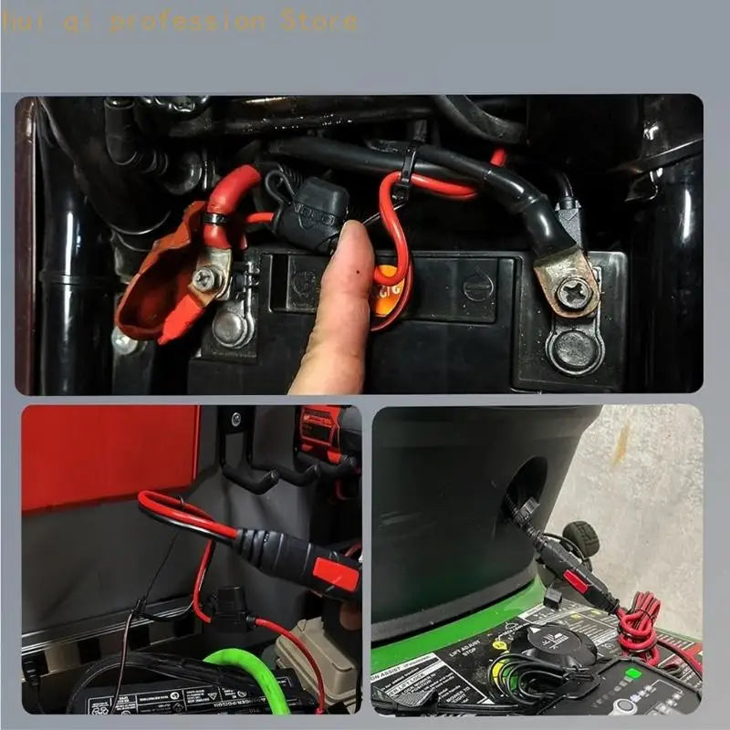 Waterproof Connector Cable with 20A Fuses Plastic Cable for Motorcycles Car Use H8WE Quake