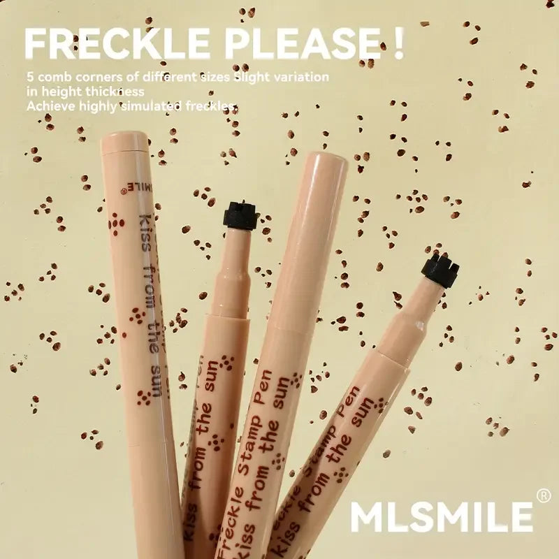Waterproof Freckles Stamp Pen Long-lasting and Natural Fake Freckles Makeup Dot Spot Pen,Women Freckle Pen for all Skin Tones Quake
