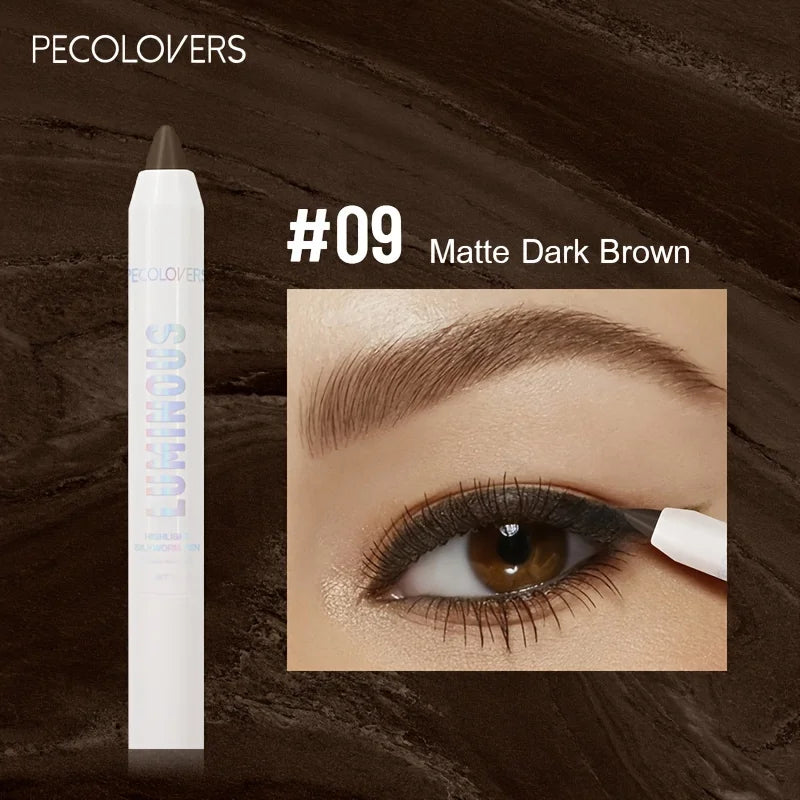 Waterproof Eyeshadow Stick with 9 Pearlescent Shades: Metallic Glitter, Long-Lasting for Bold or Natural Eye Makeup Quake 09
