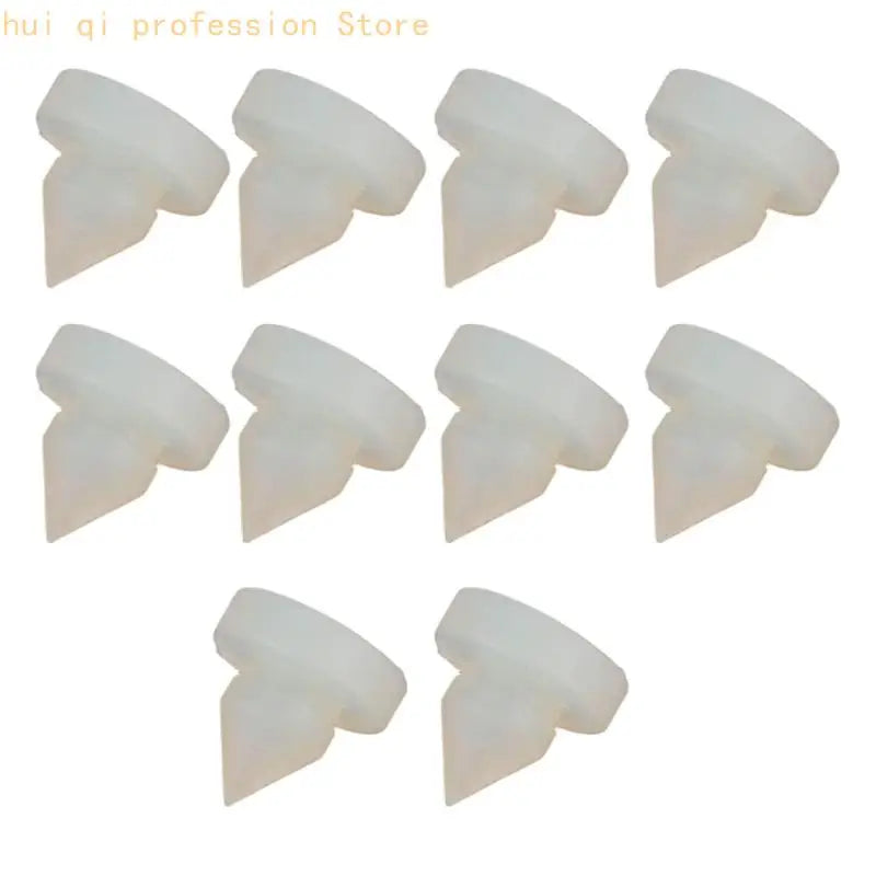 White Plastic Stop Pad Replacement Set, Round Cap Push-In Parts for Brake Use and Vehicle Interior Repair Work 46505-SA5-000 Quake 10PCS CN