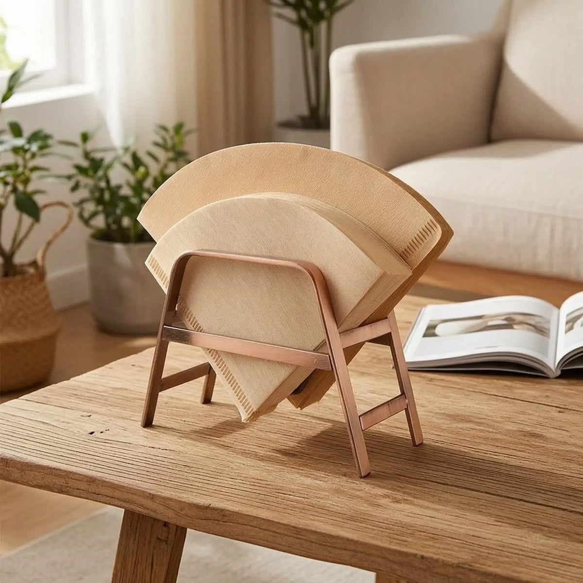 Metal Coffee Filter Paper Holder Minimalist Inverted V-Shape Filter Paper Holder Quake