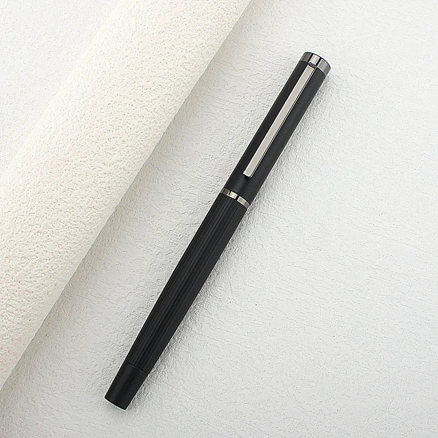 Business 6052 Metal Fountain Pen Matte Barrel Iridium EF 0.38mm Ink Pen Office Business Writing Gift Ink Pen Quake 6052-1 EF 0.38MM