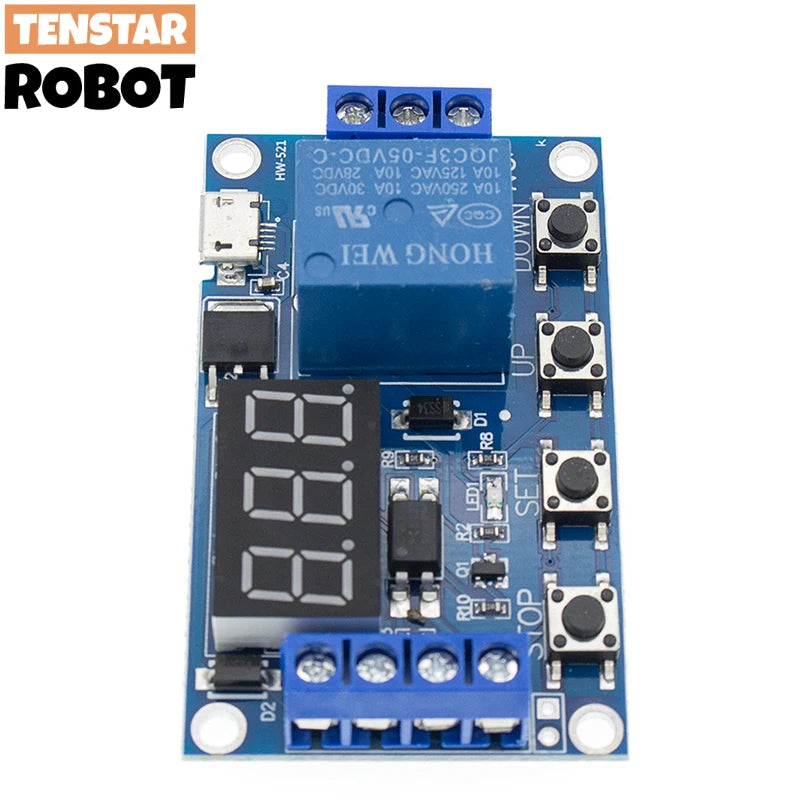 6-30V Relay Module Switch Trigger Time Delay Circuit Timer Cycle Adjustable 828 Promotion Quake