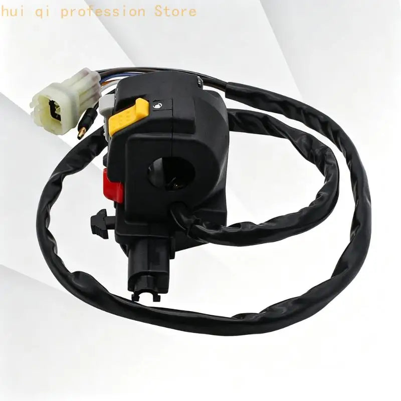 Replacement Motorcycle Control Assembly, Handlebar Start Control Unit with Integrated Harness and Terminal End, Part Reference Quake