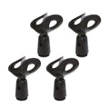 4pcs Microphone Clip Adjustable Mic Holder Clamp For Desktop Floor Standing Microphones Stand Quake black