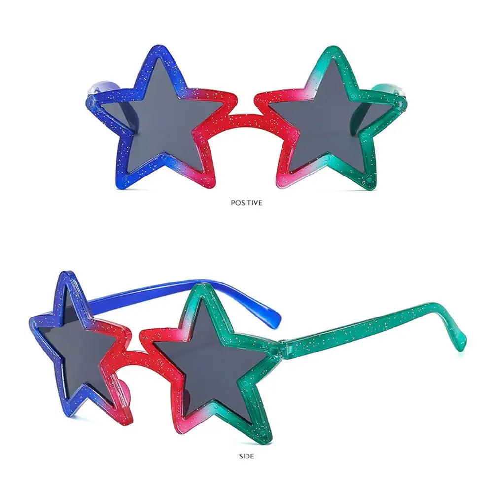 Fashion Unique Pentagram Sunglasses Christmas Party Star Shape Sun Glasses for Women Men Shining Shades Xmas Festival Eyewear Quake