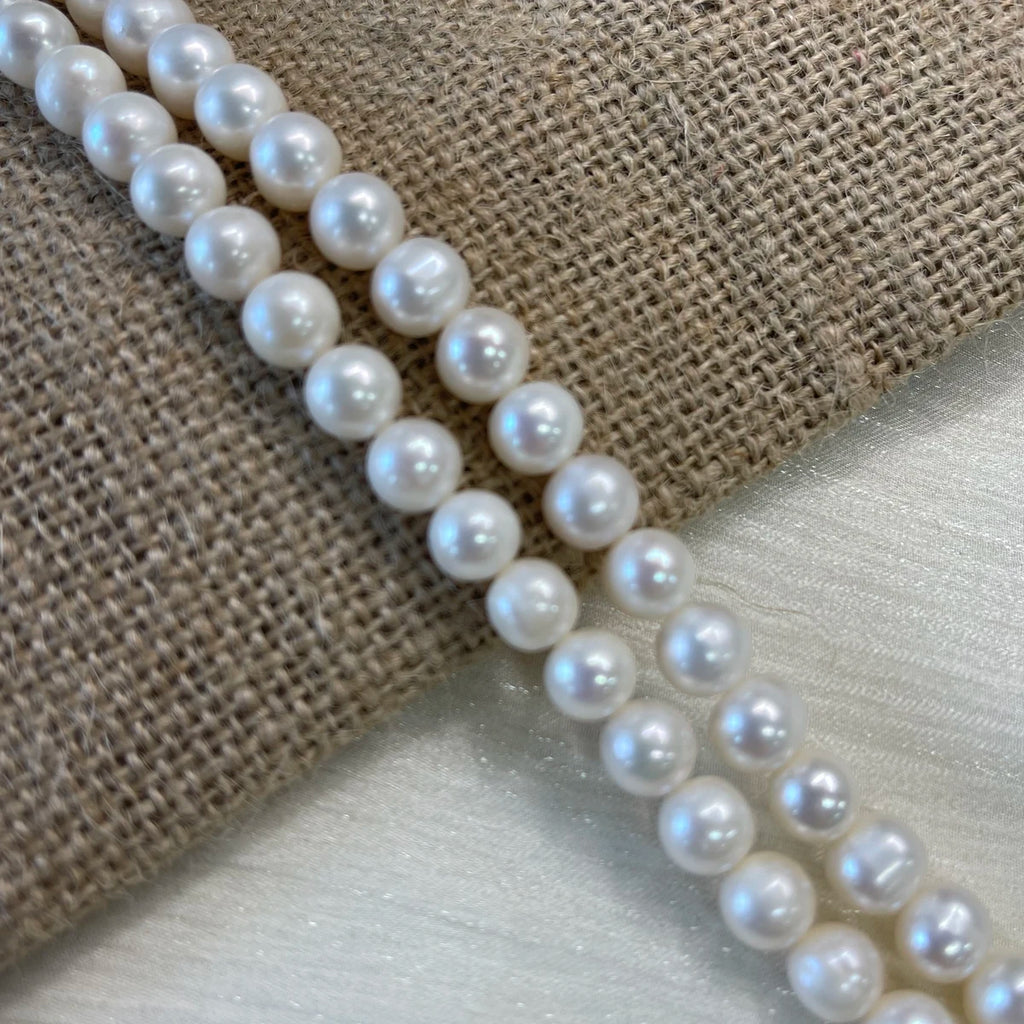 Natural Freshwater Pearl White Nearround Pearl 8-9mm For Jewelry Making DIY Earrings Bracelets Necklaces Accessory Quake