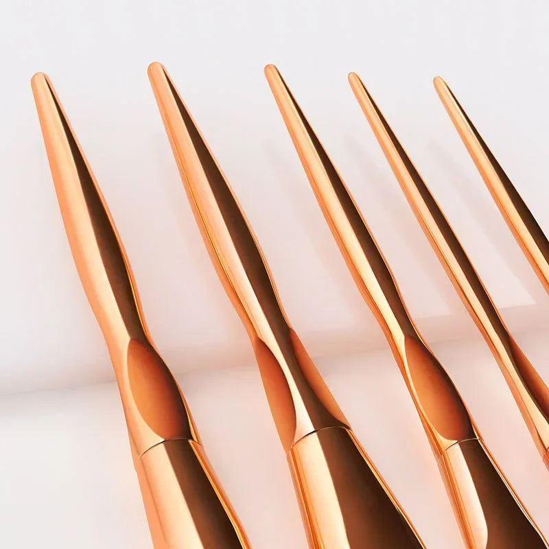 5Pcs Makeup Brushes Set Foundation Contour Powder Blushing Eye Face Blending Make up Brush Kit Cosmetic Tool Quake