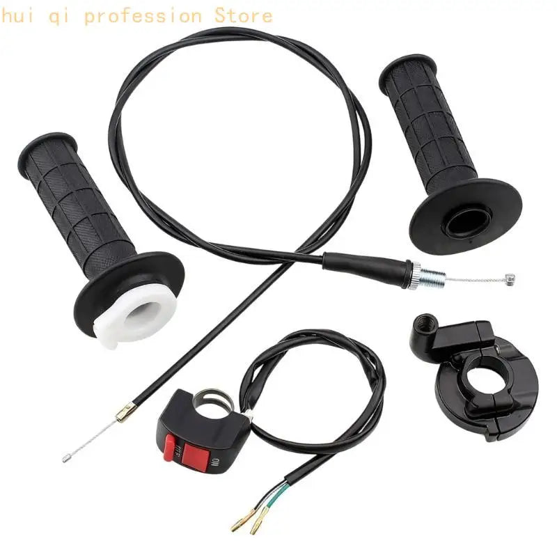 Upgraded Throttles Cable Assembly Combining Ergonomic Grip and Fast Engine Cutoff Suitable For 50 250CC Motorized Cycles H8WE Quake