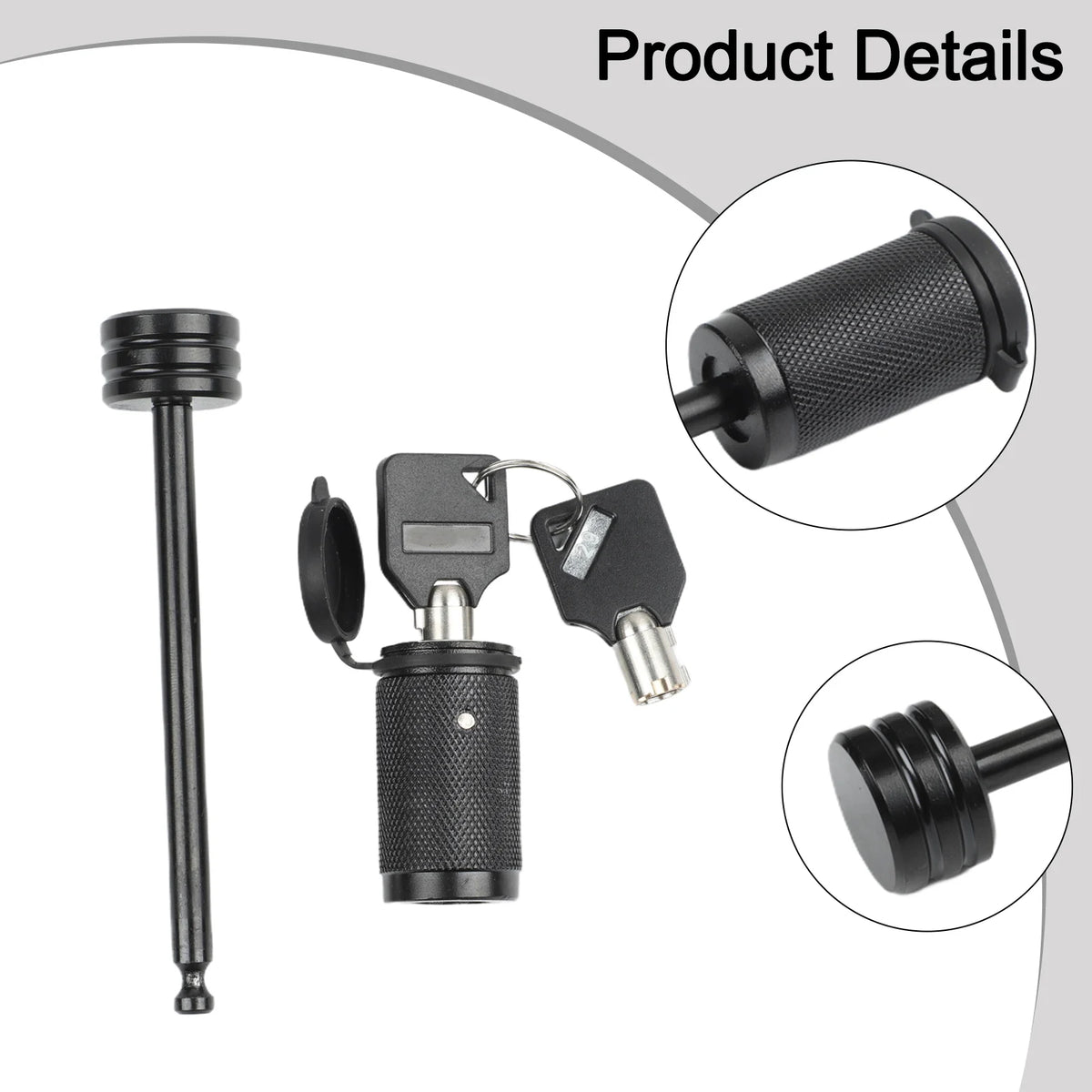 Secure Trailer Locking Mechanism Trailer Latch Lock Black Trailer Lock Pin Secure Locking Mechanism Compact Design Quake