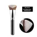 Makeup Kabuki Foundation Brush Luxury Single Pro Large Slant Triangle Square Tapered Vegan Cosmetic Brushes Quake 03-3D