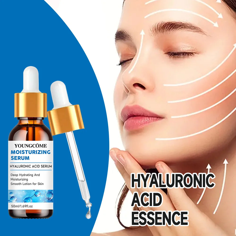 Hyaluronic Acid Facial Essence Deep Moisturizing Facial Skin Essence Anti Wrinkle Aging Face Lift Tightening Reduce Finelines Quake