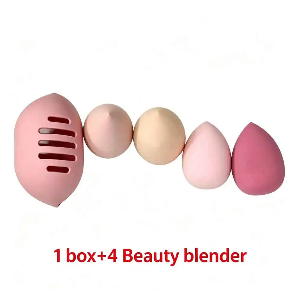 vvocci Ultra-soft Makeup Sponge Non-absorbent Foundation Sponge Foundation Sponge Cushion Puff Makeup Applicator Makeup Tool Quake M78 Light Pink 4 set