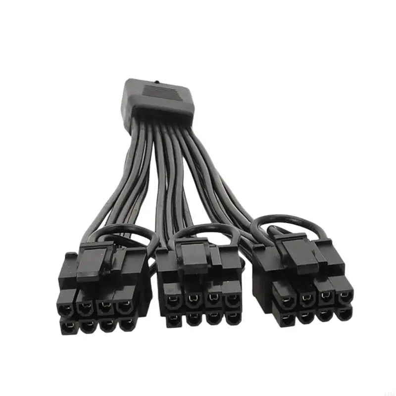 PCIe 5.0 GPU Power Cable 16 Pin to 3x8 Pin 18AWG Black for PC Building K1KF Quake