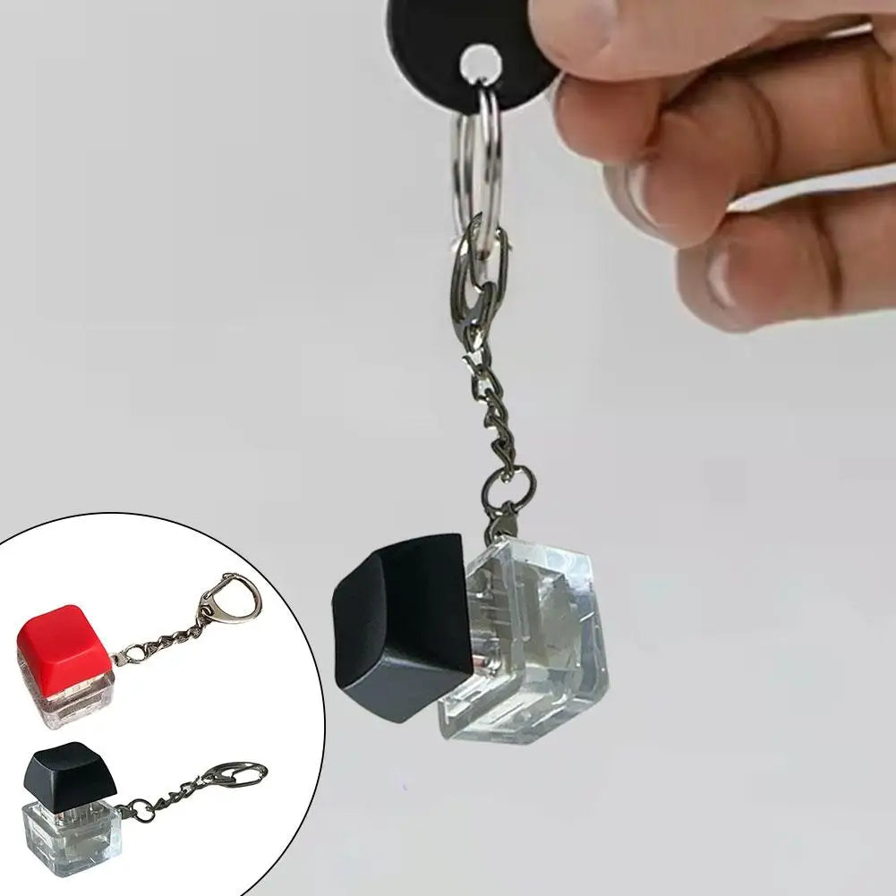 Electric Shock Prank Button Toy that plays tricks on people by pressing buttons Realistic Touch Keychain Pendant Stress Relief Quake