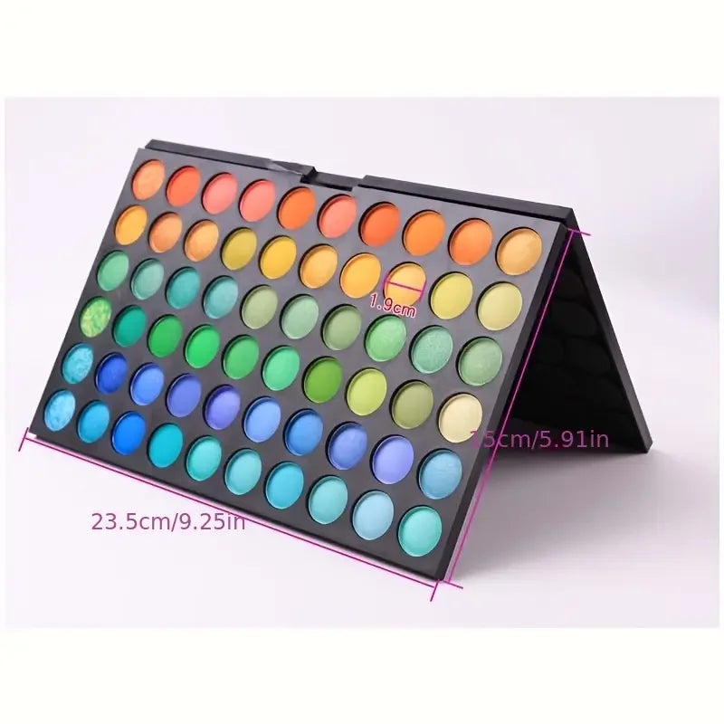 120 Color Eyeshadow Palette with Matte and Shimmer Effects Nude Warm Tones for Parties, Events and Professional Makeup Artistry Quake