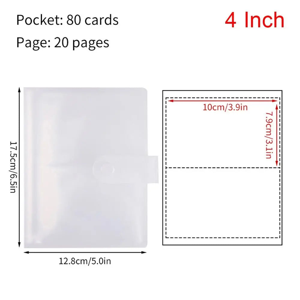 3/4/5/6 Inch 80/160 Slot Photo Album Idol Photocard Holder Idol Star Card Collect Book Creative Photo Albums Picture Card Holder Quake 4 Inch-80 Cards