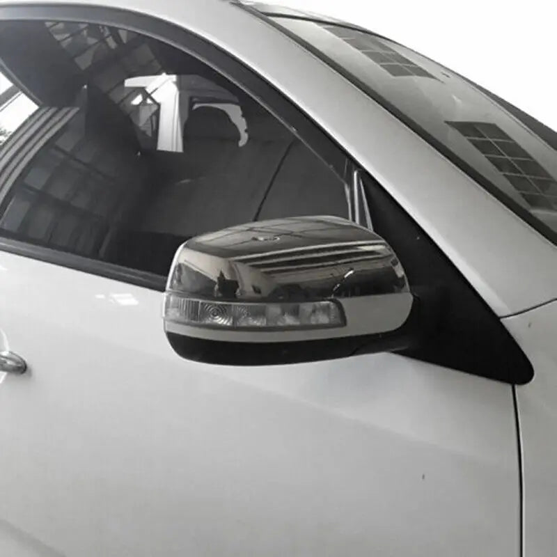 For Kia Sorento 2013-2014 Car Rearview Side Mirror Cover Wing Cap Exterior Door Sticker Frame Case Trim Housing Silver Chrome Quake