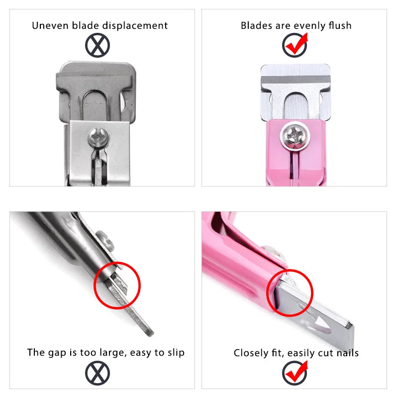 vvocci Professional U-Type Acrylic Fake Nail Clipper & Edge Trimmer, Stainless Steel Manicure Tool for Nail Art & Salon Use Quake