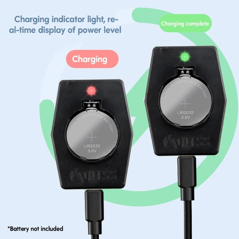 Rechargeable Button Battery Charger with TypeC Cable for Toys and Gadgets LIR2032 2025 2016 Batteries Charging Adapter K1KF Quake Default Title