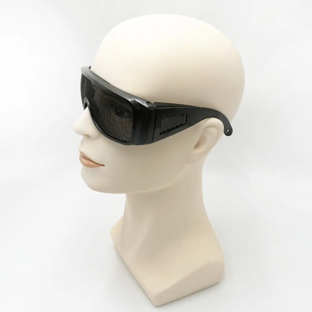 Steel Wire Metal Mesh Safety Goggles Impact Resistant Shock Resistant Safety Glasses Breathable Eye Protector Equipment Quake