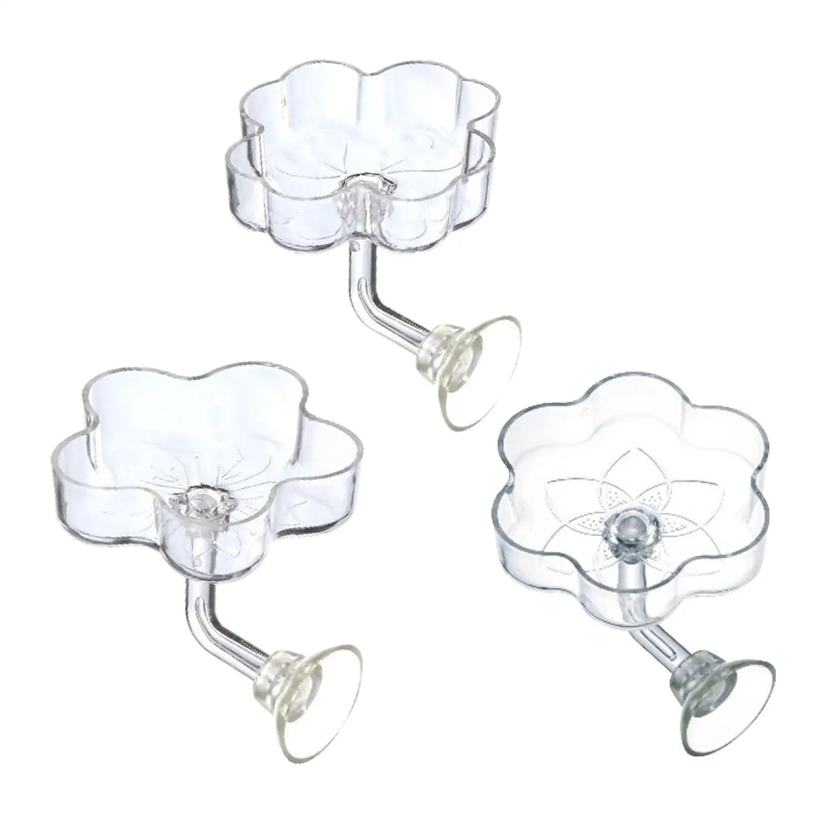 Transparent Acrylic Mini Shrimp Feeder Dish for Aquarium Fish Food Holder with Easy Clean Suction Support Quake