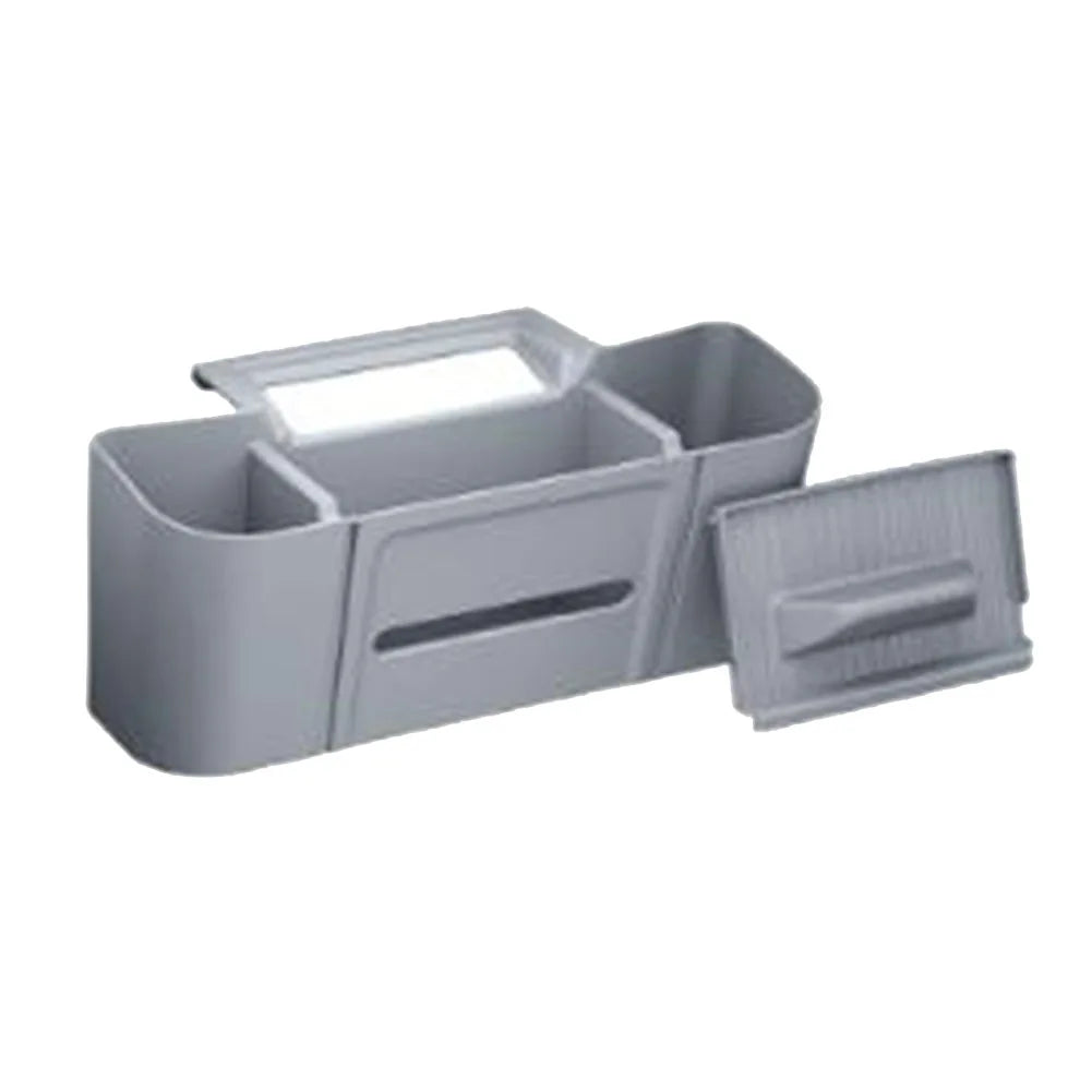 Center Console Rear Armrest Organizer for Toyota For Sienna Years 2021 2022 2023 2024 2025 2026 Gray Plastic Fit Quake phone holder