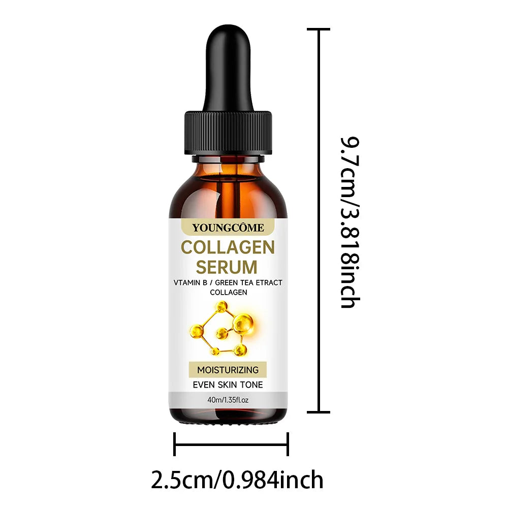 Collagen Serum Wrinkle Removal Dark Corrector Lifting Firming Exfoliating Anti aging Whitening Skin Care Boosts Elasticity Quake 40ML