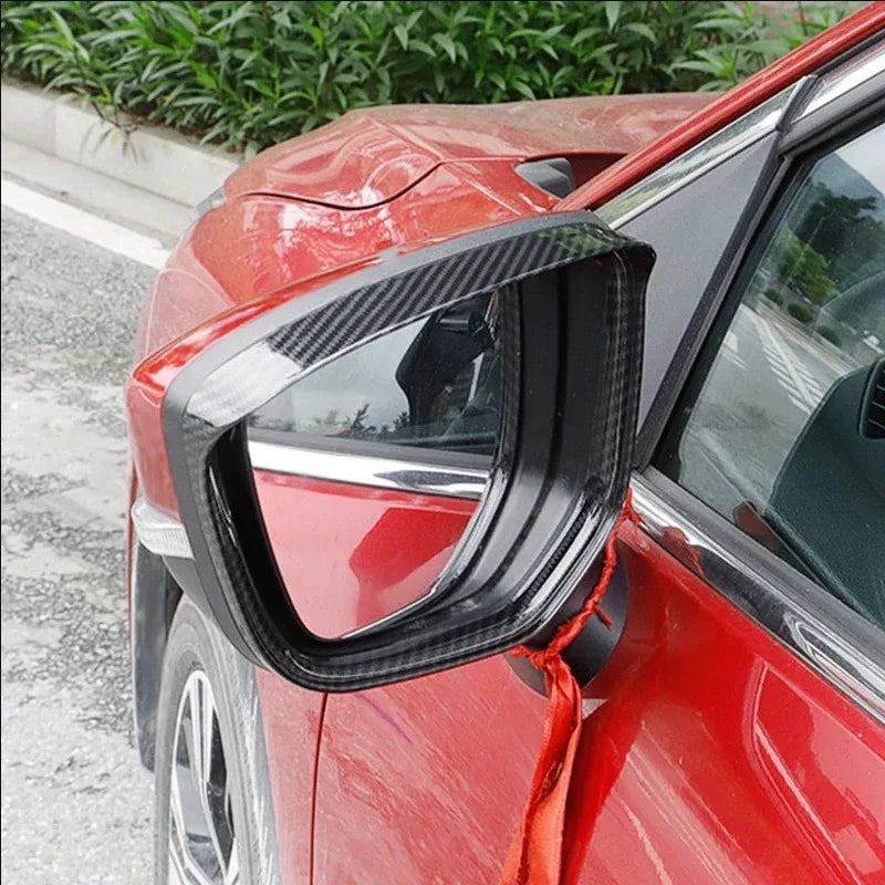 For Mitsubishi Eclipse Cross 2018-2021 2x Car Sticker ABS Exterior Side Mirror Rain Eyebrow Frame Trim Decorative Accessories Quake