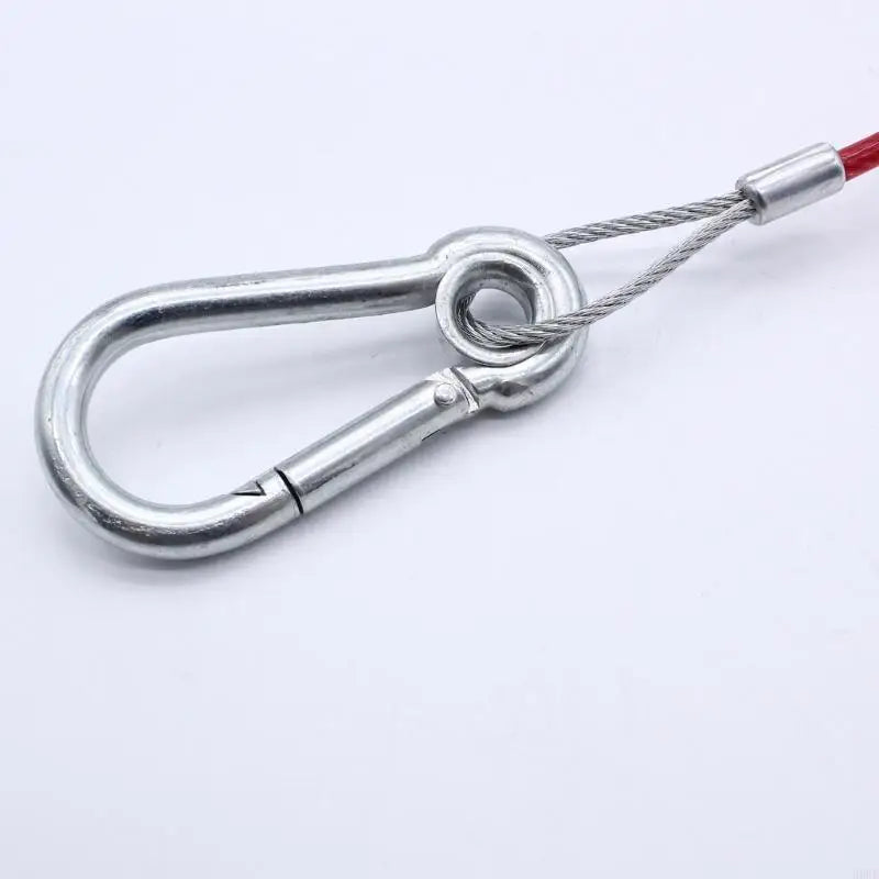 H8WE High Quality Stainless Steel Trailer Safety Line Dismounting Rope with Carabiner Quake
